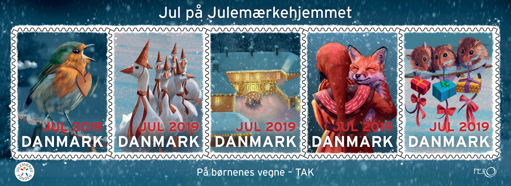 Julemærket 2019, perforeret helark