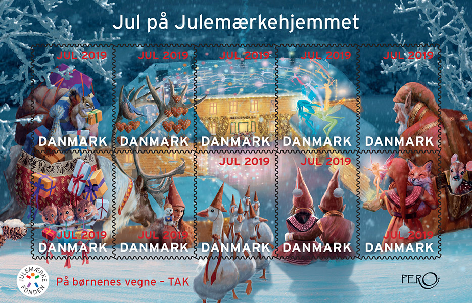 Julemærket 2019, perforeret helark